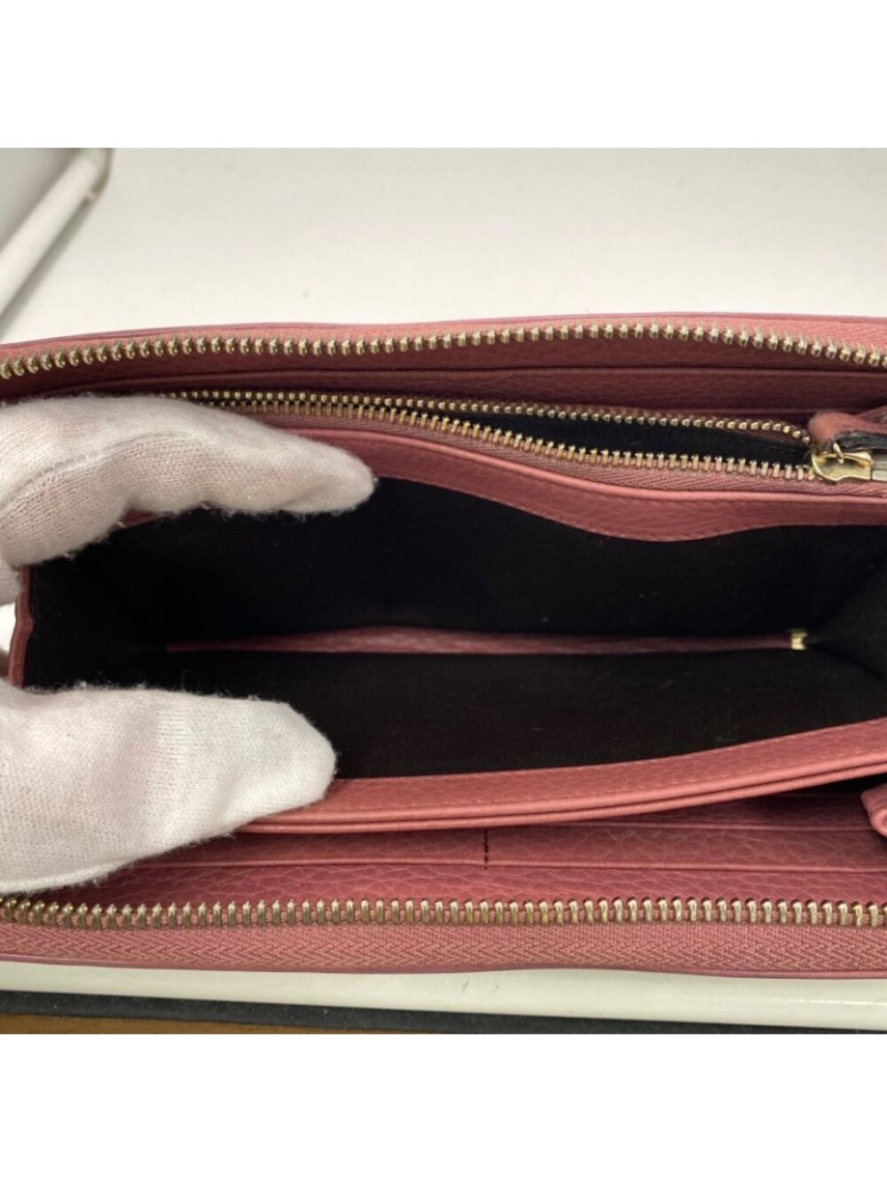 Gucci Wallet GG Marmont Leather Pink Round - Picture 8 of 16